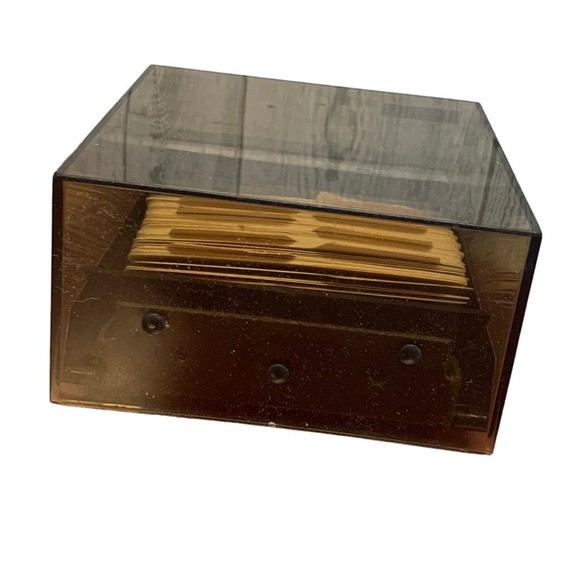 Vintage Rolodex Petite Complete Plastic Organizing Box W Phone Number Cards - Picture 5 of 6